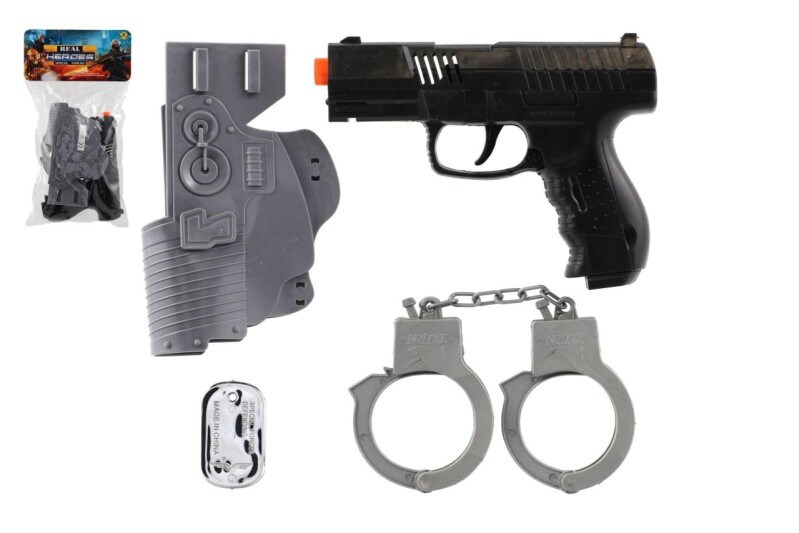 Vojenská sada 4ks pistole na setrvačník s doplňky